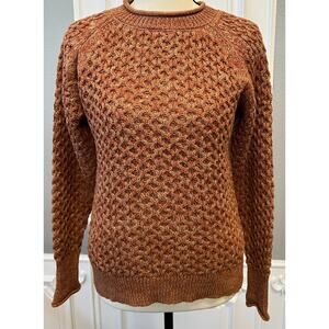 Time & Tru Brown Textured Knit Sweater – Women’s XS